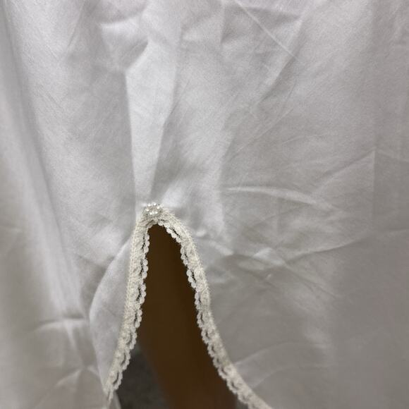 Vintage Warner's Satin Half Slip Skirt A-Line Walking Slit Size Large Ivory USA - Picture 4 of 6